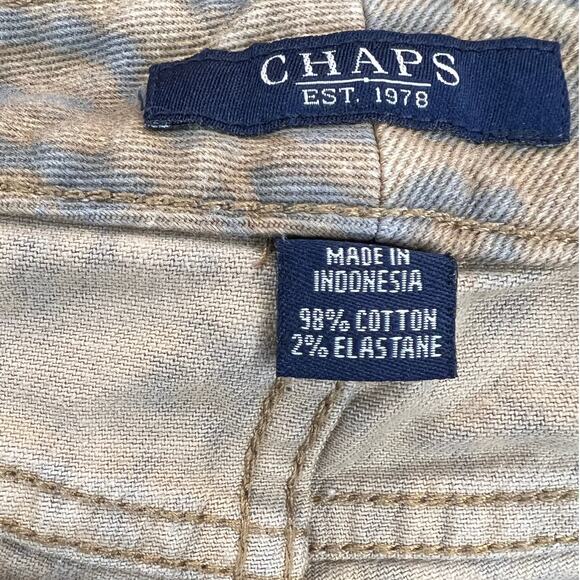 Womens Chaps Ralph Lauren Cheetah Slimming Stretch Denim Animal Jeans Size 4 - Picture 5 of 6